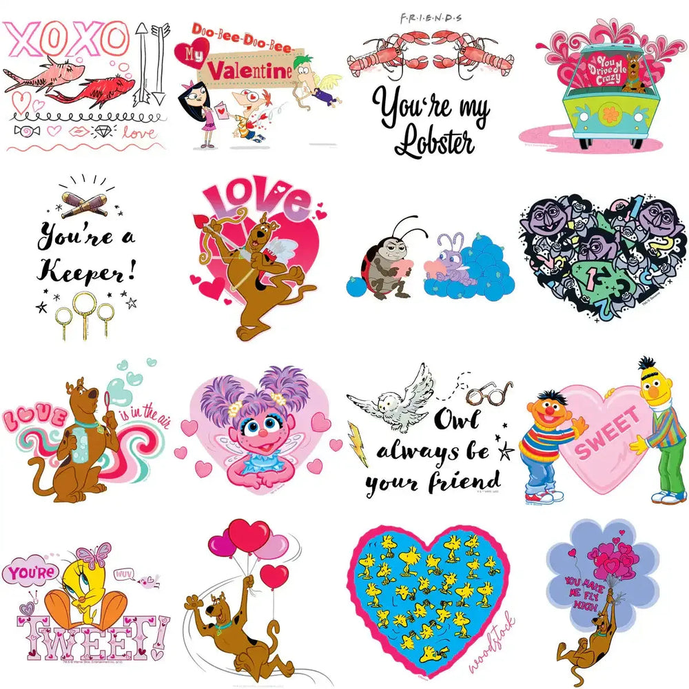 80 Cartoons Mix Valentine Day Designs Bundle PNG