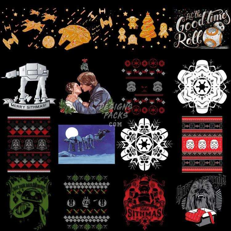 80 Christmas Space Serie Movie Designs Bundle Png
