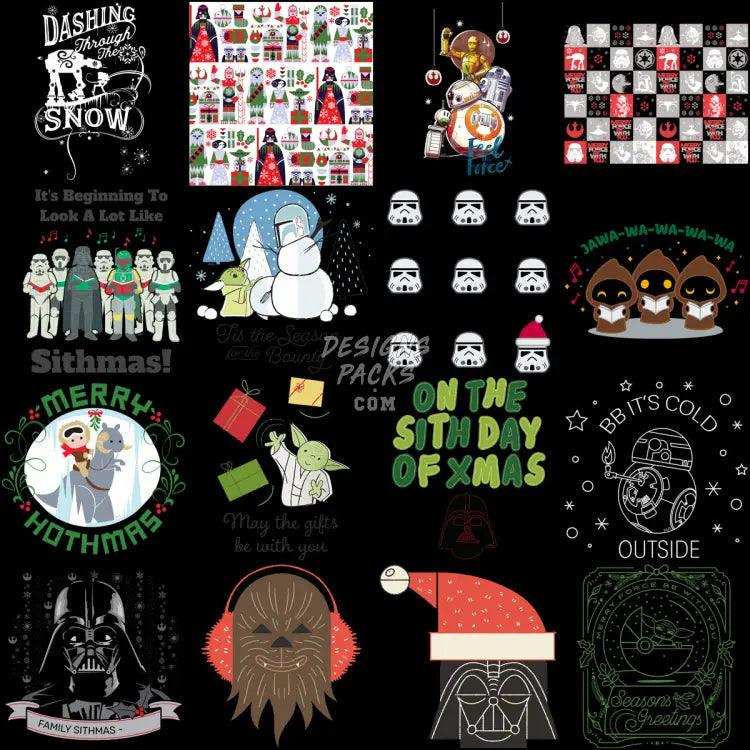 80 Christmas Space Serie Movie Designs Bundle Png