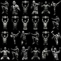 Load image into Gallery viewer, 80 Combat Sports MMA Monochrome Halftone Designs Bundle PNG

