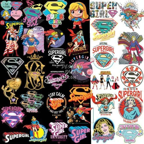 80 Girl Super Hero Designs Bundle PNG