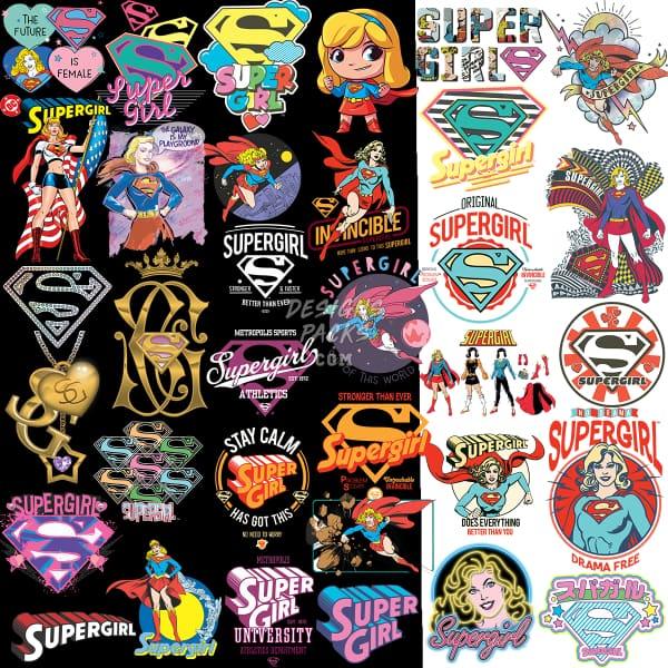 80 Girl Super Hero Designs Bundle PNG designspacks