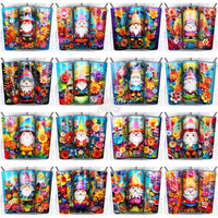 Load image into Gallery viewer, 80 Gnomes Paper Art Tumbler Wrap Bundle Jpg
