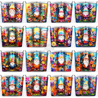 Load image into Gallery viewer, 80 Gnomes Paper Art Tumbler Wrap Bundle Jpg
