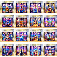 Load image into Gallery viewer, 80 New Year 2024 Cartoons Tumbler Wrap Bundle Jpg
