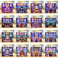 Load image into Gallery viewer, 80 New Year 2024 Cartoons Tumbler Wrap Bundle Jpg
