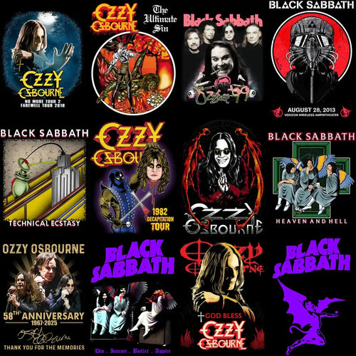 80 Ozzy Osbourne Rock Black Sabbath Designs Bundle PNG