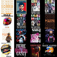Load image into Gallery viewer, 80 Racing F1 Drivers Formula Streetwear Designs Bundle PNG
