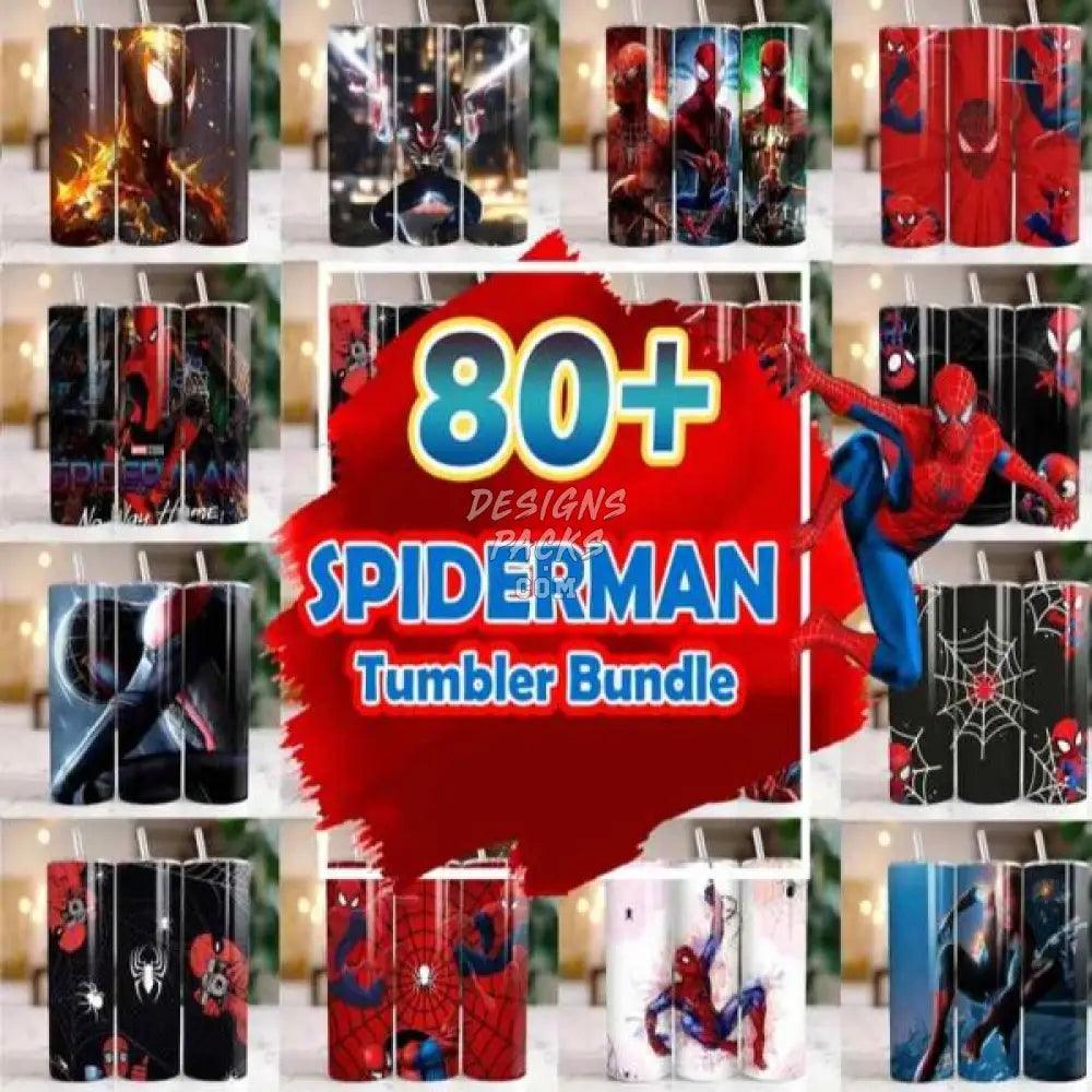 80 Spider Super Hero Tumbler Wrap Bundle Png