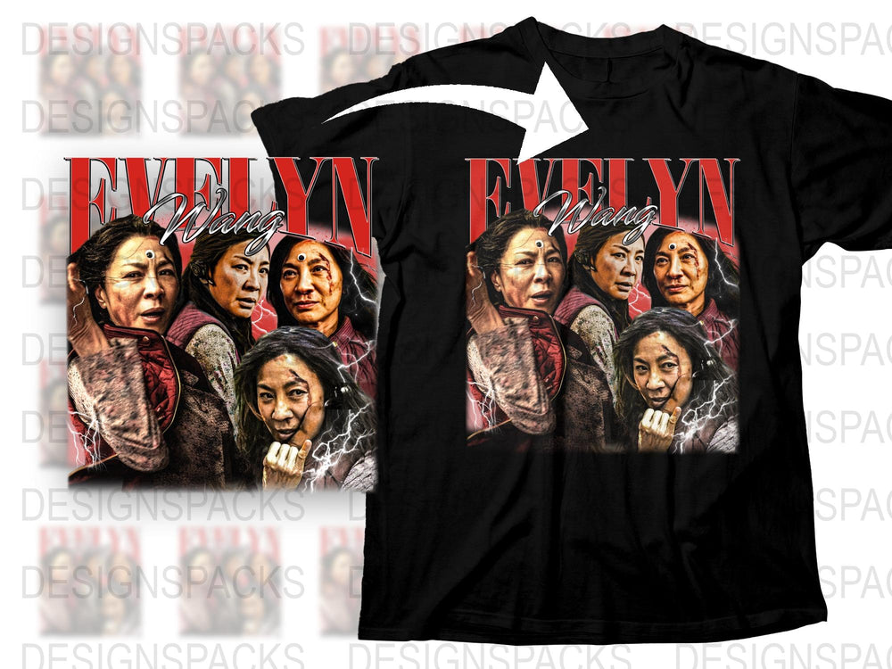 Evelyn Wang T-Shirt, Everything Everywhere All at Once Movie Fan Merchandise, Graphic Tee