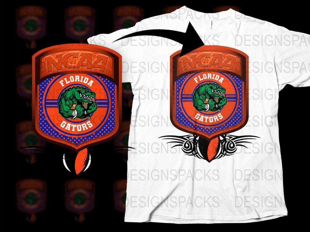 Florida Gators NCAA Logo T-Shirt, Vintage College Sports Fan Apparel, Orange and Blue Graphic Tee