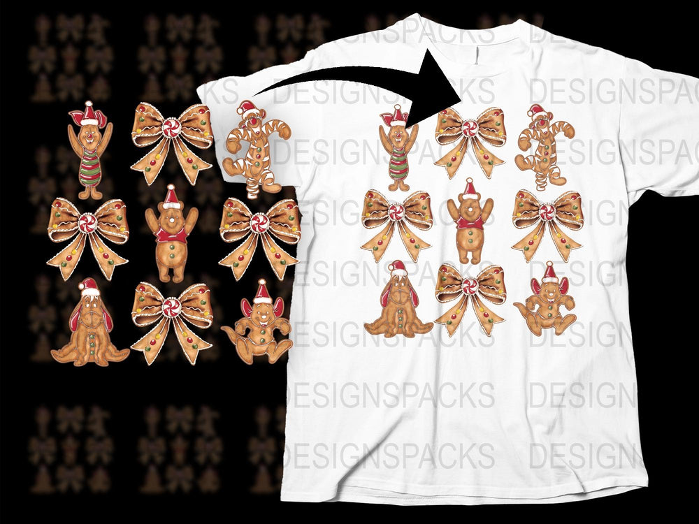 Christmas Gingerbread Man T-Shirt, Festive Holiday Graphic Tee, Cute Xmas Cookie Shirt Design for Adults and Kids