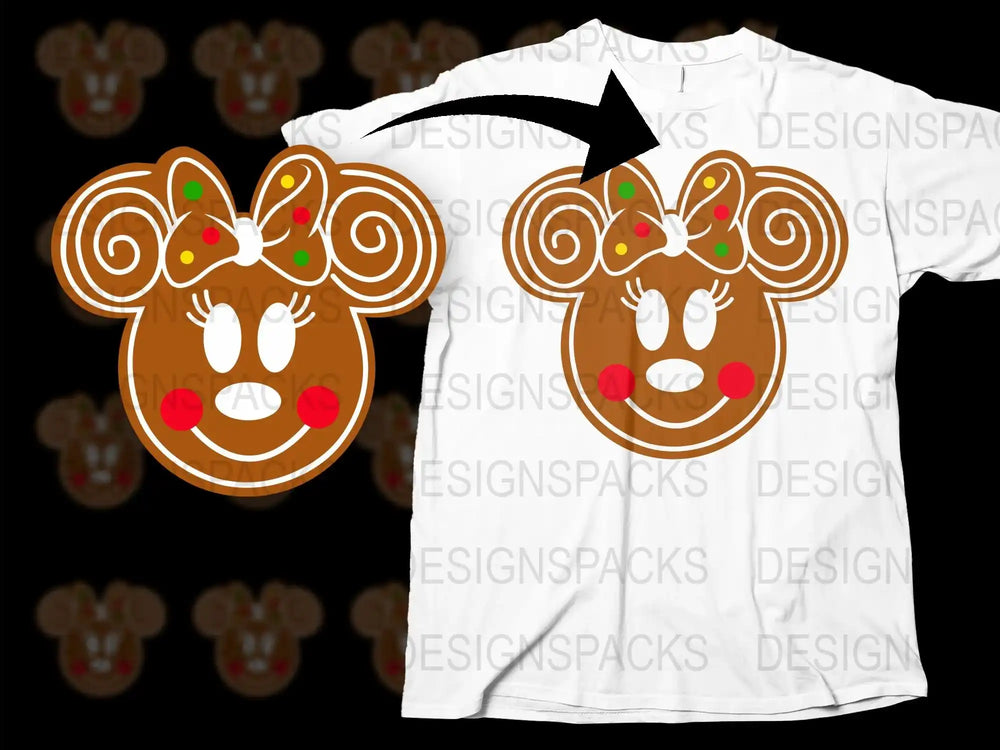 Christmas Gingerbread Reindeer T-Shirt, Cute Holiday Graphic Tee, Festive Family Apparel Gift