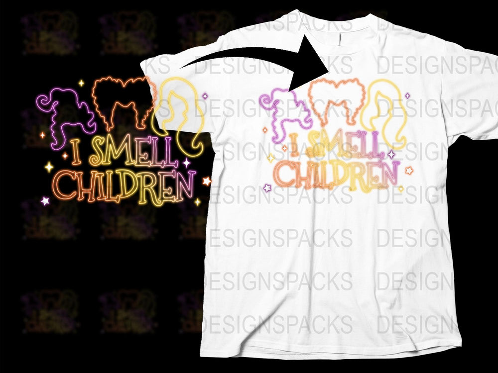 Hocus Pocus 'I Smell Children' Halloween T-Shirt, Funny Witch Quote Tee, Spooky Fall Apparel, Unisex Adult Sizes