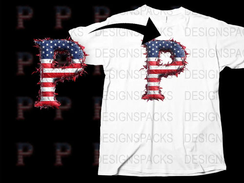 USA Flag Torn Design Patriotic T-Shirt, American Independence Day Apparel, Unisex White Tee