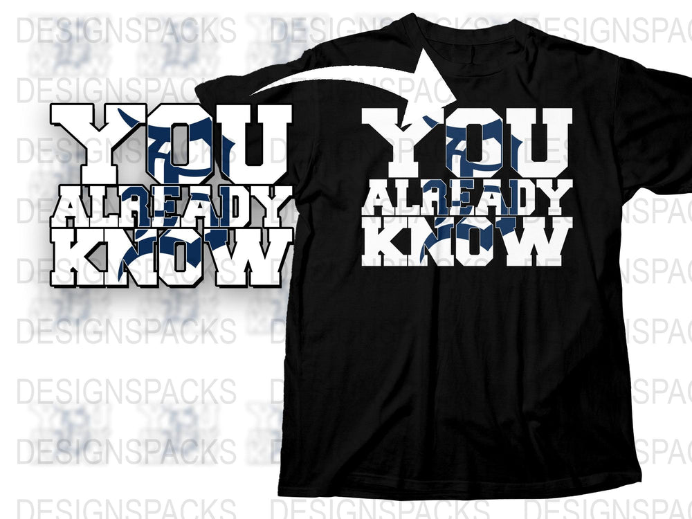 Black Graphic T-Shirt 'You Already Know' Slogan, Bold Text Design, Casual Streetwear, Unisex Cotton Tee