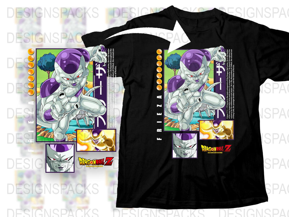 Dragon Ball Z Frieza Graphic T-Shirt, Anime Fan Tee, Vintage Style, Cool Unisex Adult Clothing