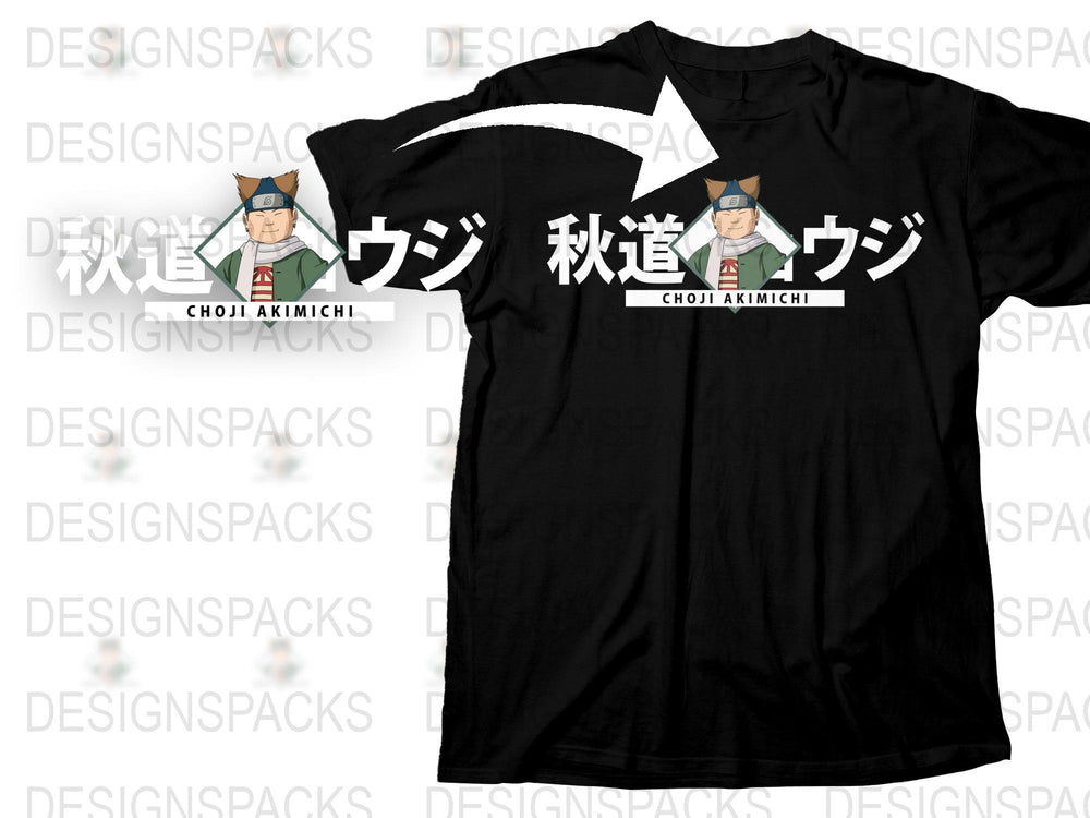 Trendy Anime Inspired T-Shirt, Unisex Black Cotton Tee, Graphic Novel Character Design, Cool Casual Streetwear