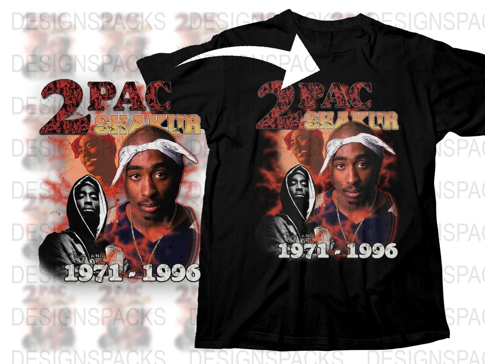 Vintage 2Pac Shakur T-Shirt, 1971-1996 Graphic Tee, Hip Hop Legend, Music Icon Apparel