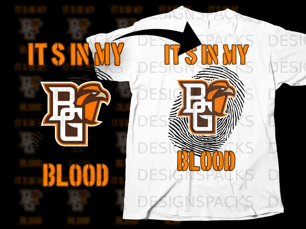 It's In My Blood Graphic Tee Sports Fan Shirt