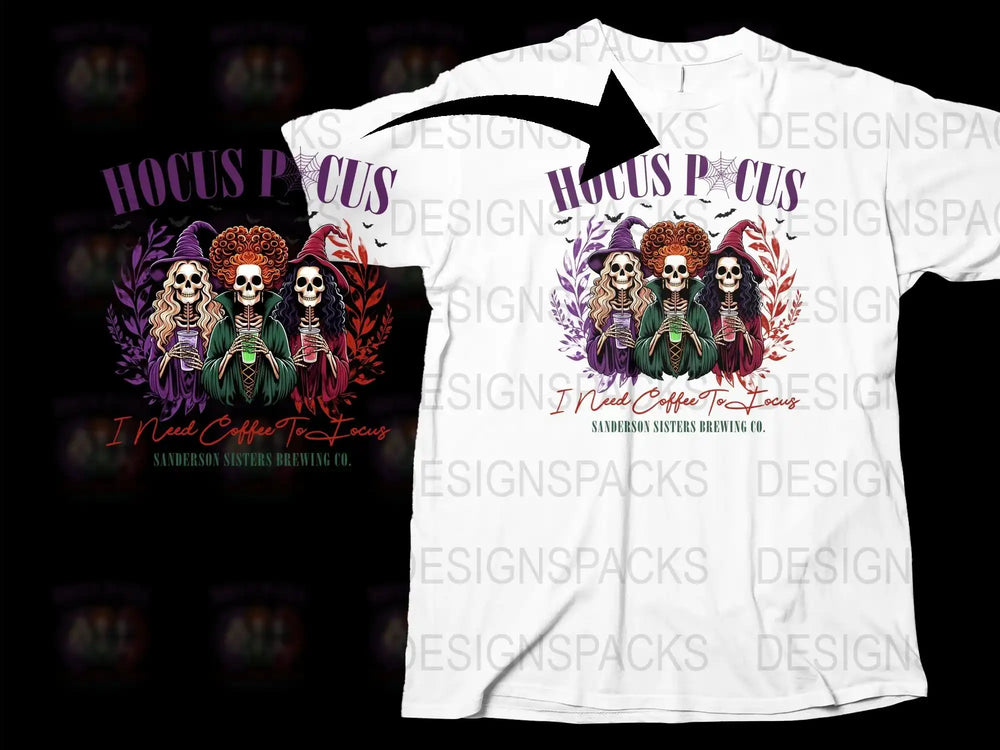 Hocus Pocus T-Shirt, Sanderson Sisters Brewing Co, Coffee Lovers, Halloween Tee, Witch Graphic Shirt