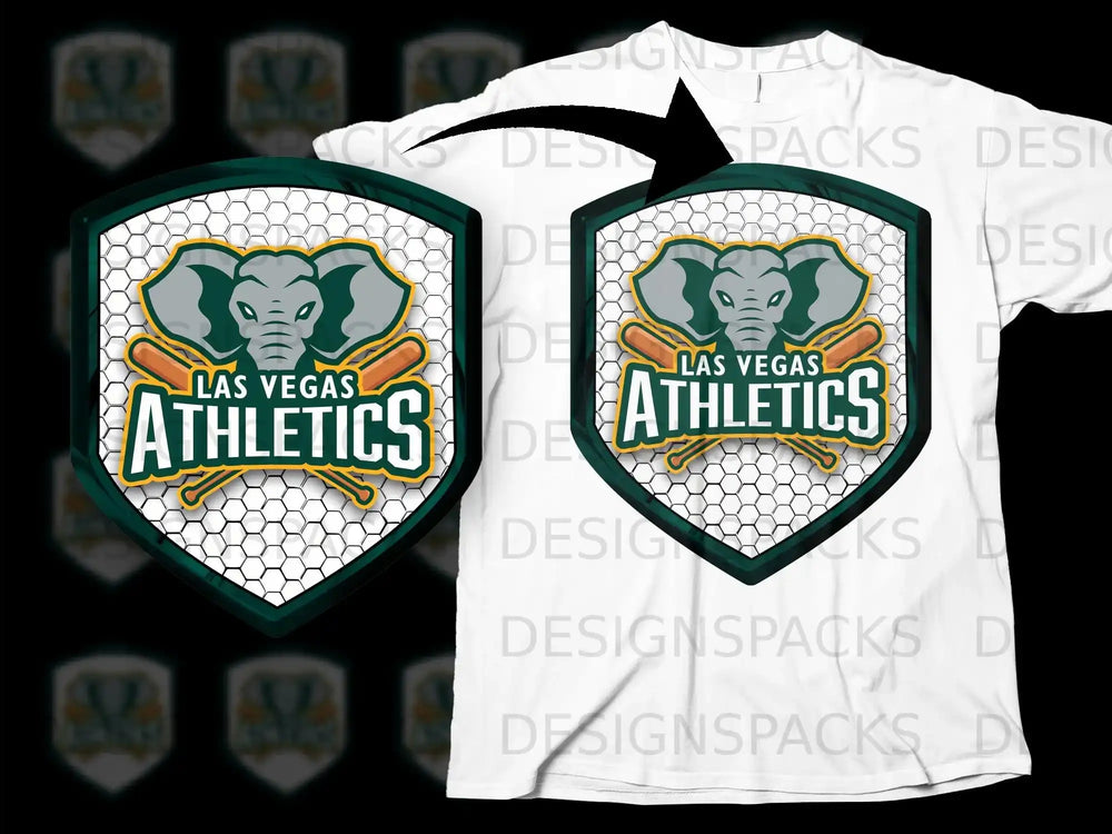 Las Vegas Athletics Elephant Graphic Design T-shirt