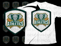 Load image into Gallery viewer, Las Vegas Athletics Elephant Graphic Design T-shirt
