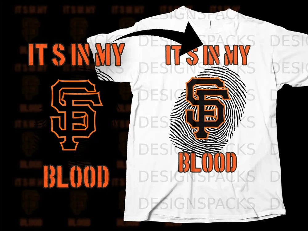 It's In My Blood Custom Sports Fan Shirt
