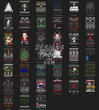 Load image into Gallery viewer, 81 Ugly Christmas Designs Bundle PNG designspacks
