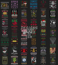 Load image into Gallery viewer, 81 Ugly Christmas Designs Bundle PNG designspacks
