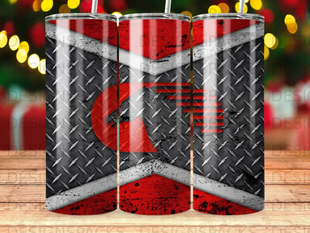Red White Grunge Diamond Plate Chevron Emblem product type