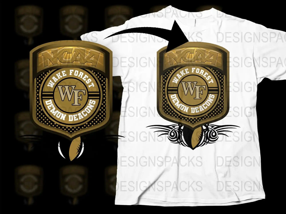 Wake Forest Demon Deacons NCAA Logo T-Shirt, College Sports Graphic Tee, Fan Apparel
