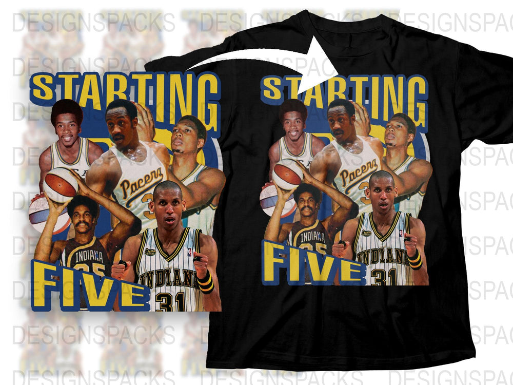 Vintage Indiana Basketball T-Shirt, Retro Sports Tee, Pacers Fan Gift, Classic Player Design, Unisex Clothing