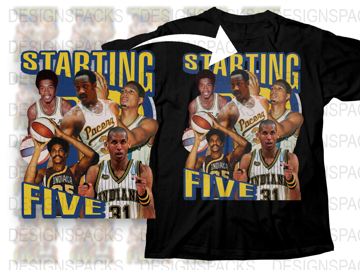 Vintage Indiana Basketball T-Shirt, Retro Sports Tee, Pacers Fan Gift, Classic Player Design, Unisex Clothing