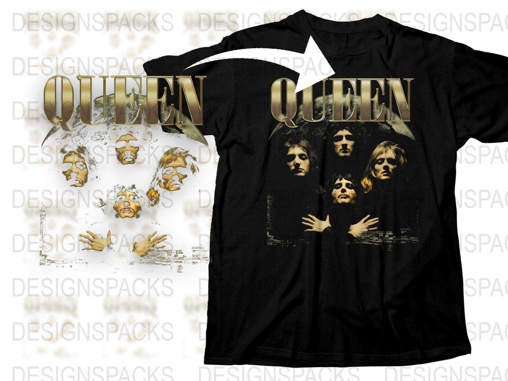 Vintage Queen Band T-Shirt, Classic Rock Music Tee, Retro Concert Shirt, Bohemian Rhapsody, Unisex Graphic T-Shirt