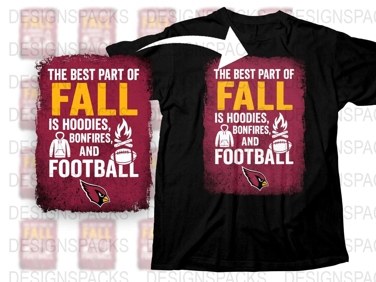 Fall Season Football and Hoodies Graphic T-Shirt, Bonfire Autumn Tee, Casual Sports Top for Men and Women