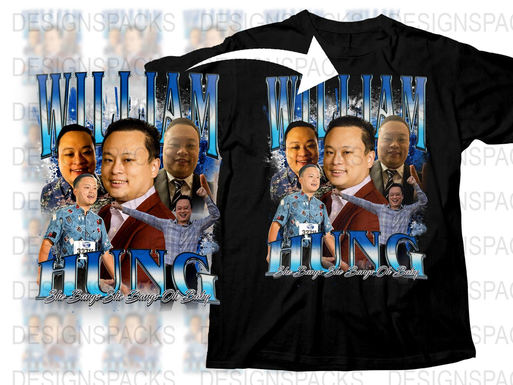 William Hung She Bangs Lyric Inspired Graphic T-Shirt, American Idol Fan Gift, Unique TV Show Apparel, Custom Celebrity Tee