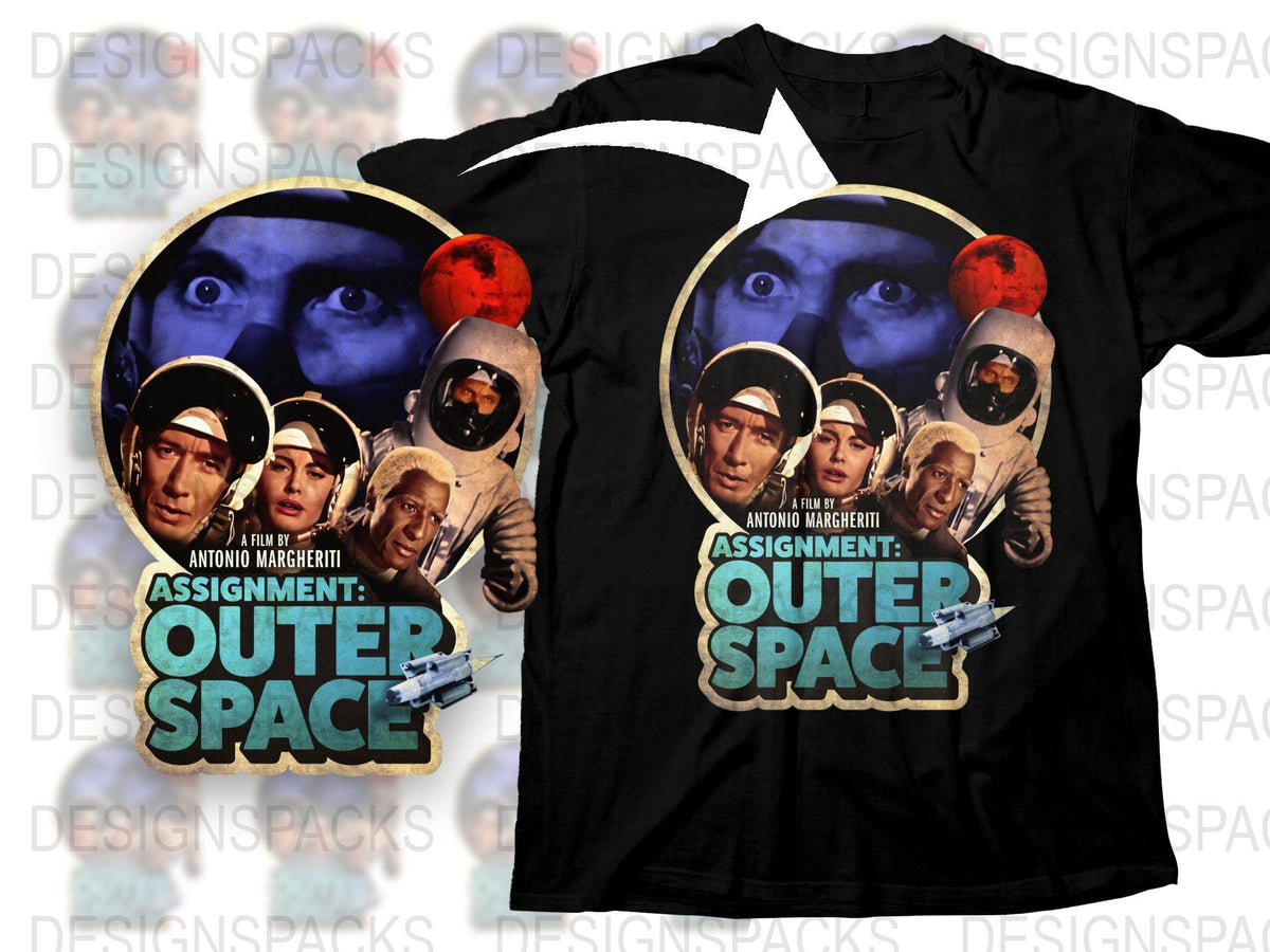 Outer Space Movie Inspired T-Shirt, Retro Sci-Fi Film Graphic Tee, Unisex Cotton Shirt