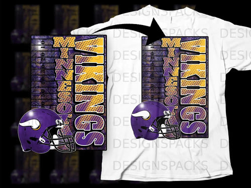 Minnesota Vikings Football Helmet Fan T-Shirt