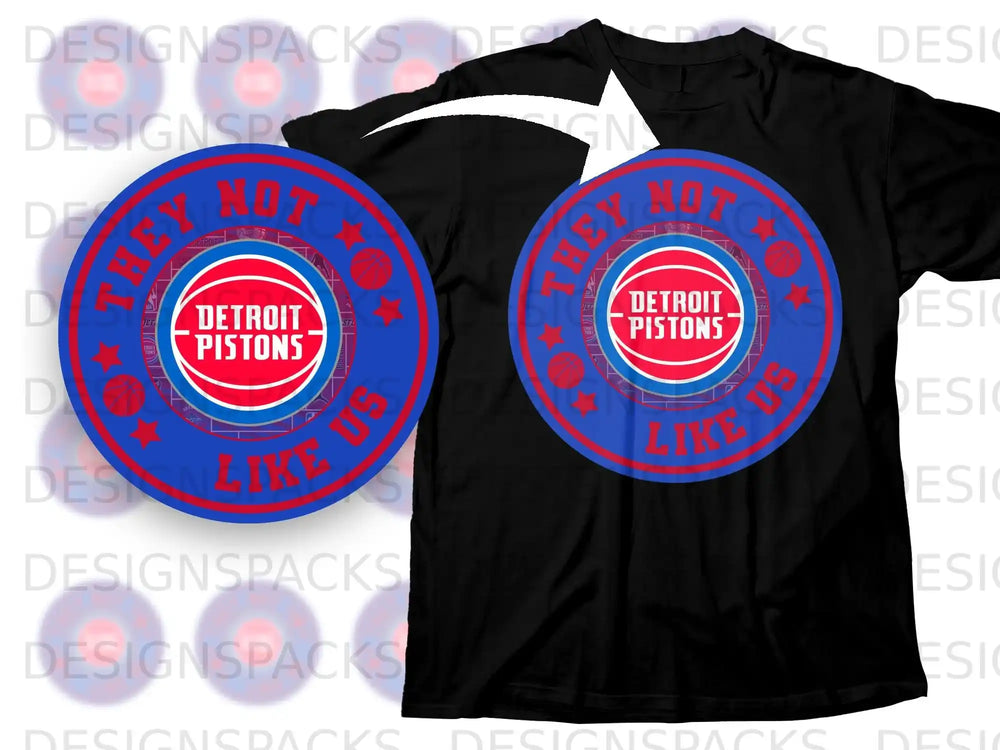 Detroit Pistons They Not Like Us Basketball Shirt