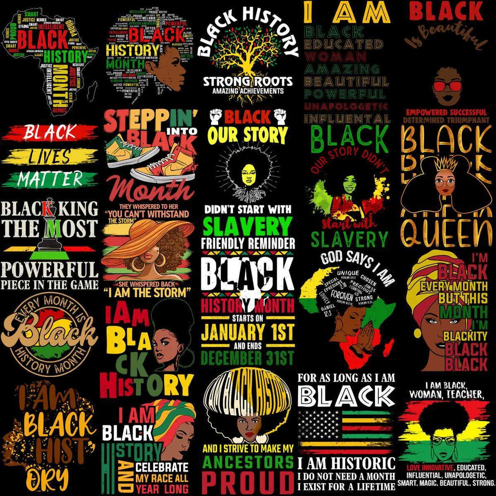 82 Black History Month Black Designs Bundle PNG