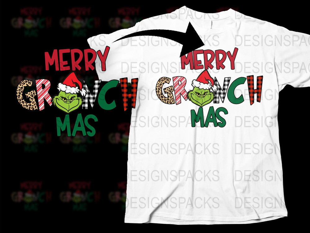 Merry Grinchmas T-Shirt, Festive Holiday Tee, Christmas Grinch Graphic, Unisex Adult Clothing