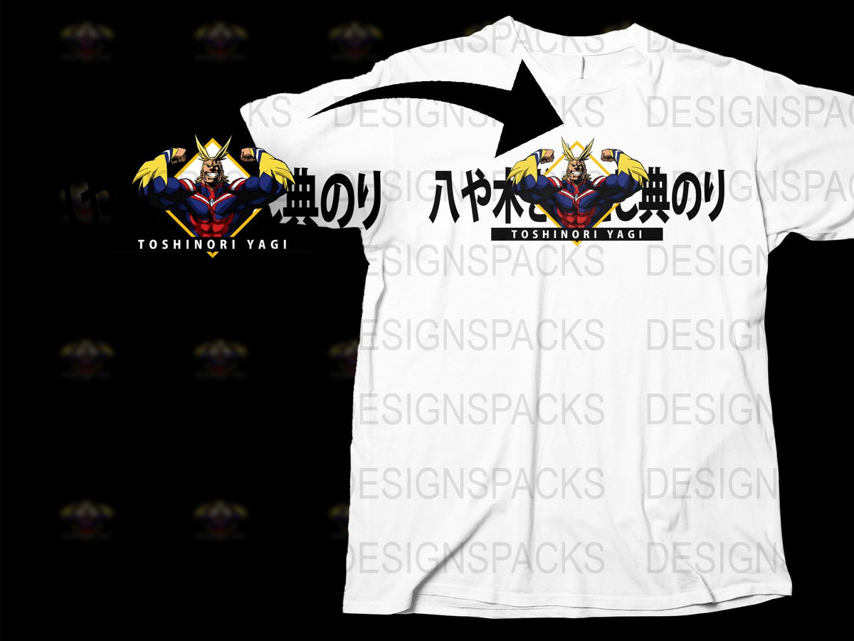 All Might T-Shirt, My Hero Academia Anime Graphic Tee, Unisex Manga Shirt