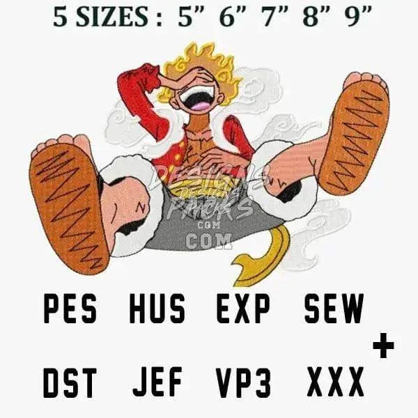 Onepiece Luffy G5 Anime Embroidery Design