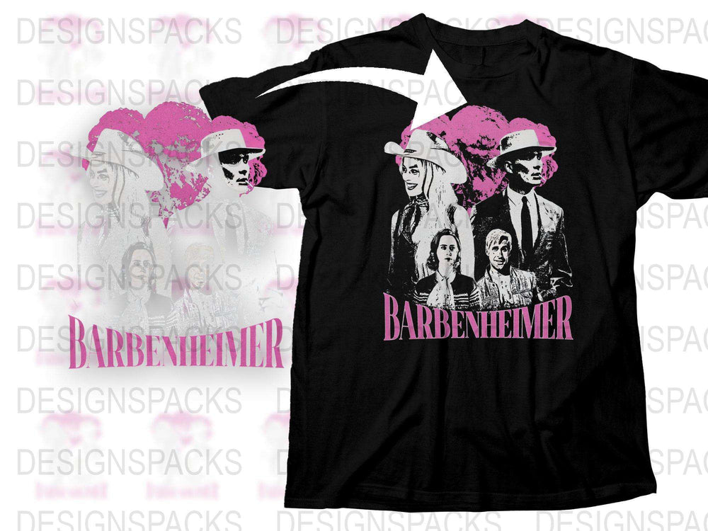 Vintage Movie Inspired Graphic T-Shirt, Retro Film Art Print Tee, Unique Pink Splash Design Shirt
