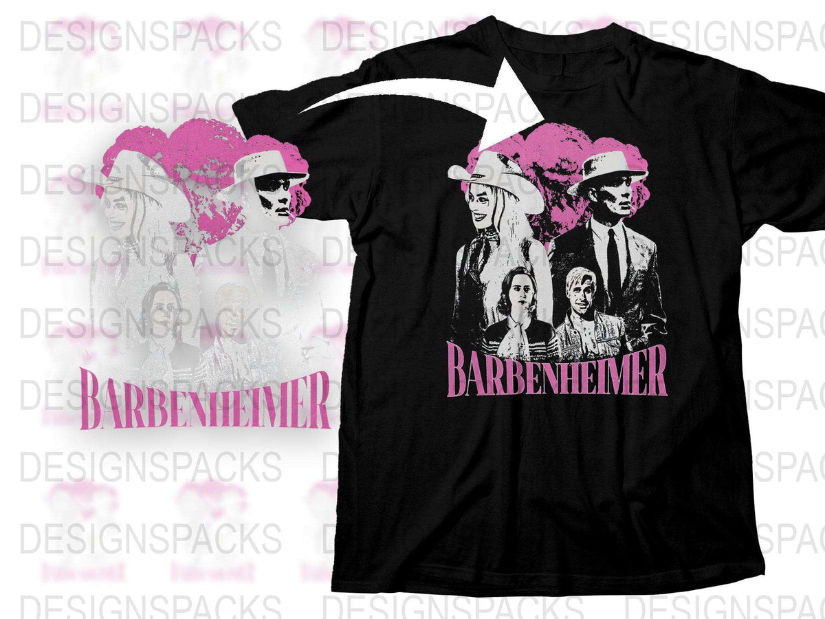 Vintage Movie Inspired Graphic T-Shirt, Retro Film Art Print Tee, Unique Pink Splash Design Shirt