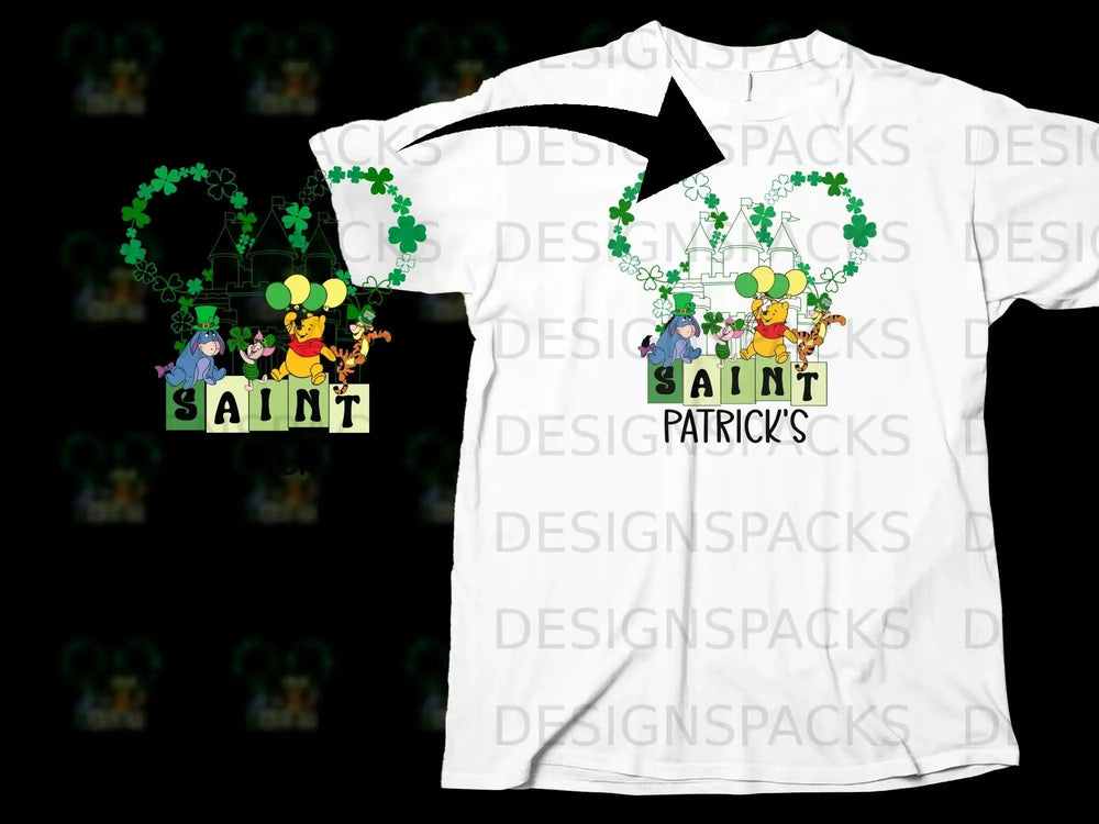 Pooh Characters Saint Patricks Shamrocks Castle product type