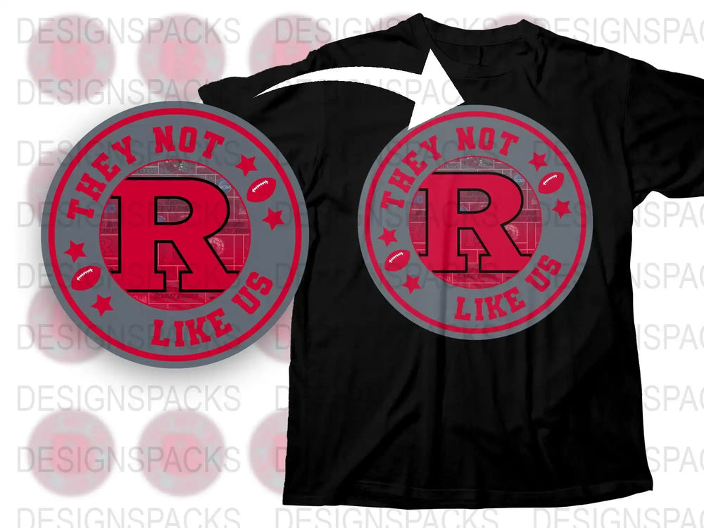 Trendy Streetwear T-Shirt, Bold Red and Black Design, 'They Not Like Us' Graphic Tee, Urban Fashion Top