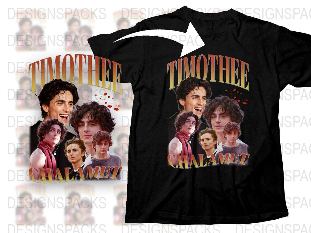Timothee Chalamet Fan T-Shirt, Multiple Poses, Celebrity Graphic Tee, Unisex Fashion Shirt