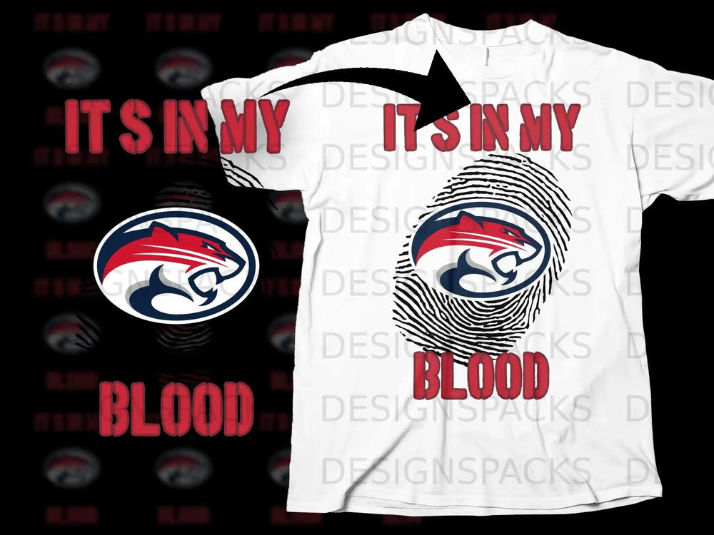 It's In My Blood Fingerprint Graphic T-shirt